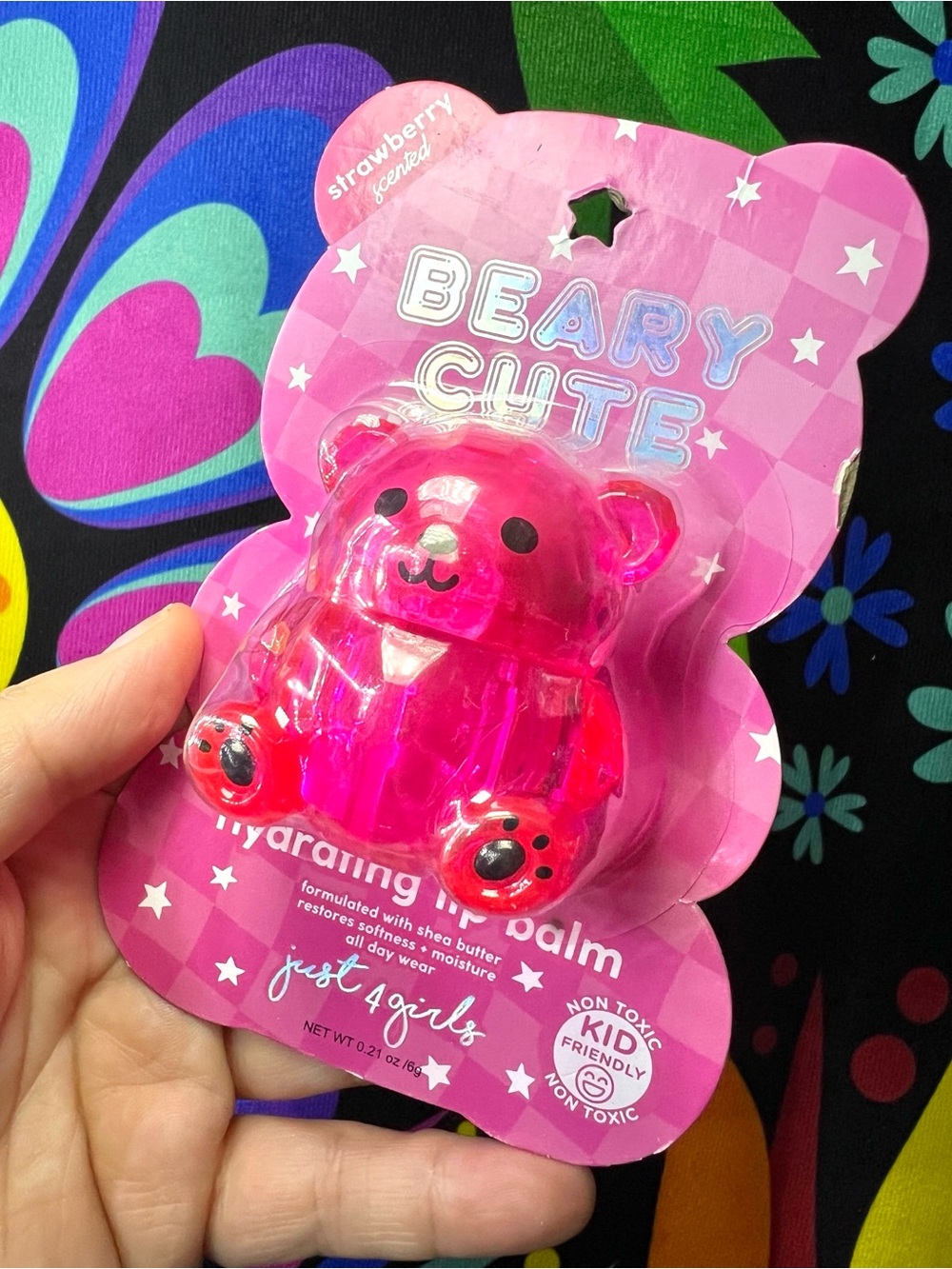 Beary Cute Strawberry Scented Pink Bear Lip Balm